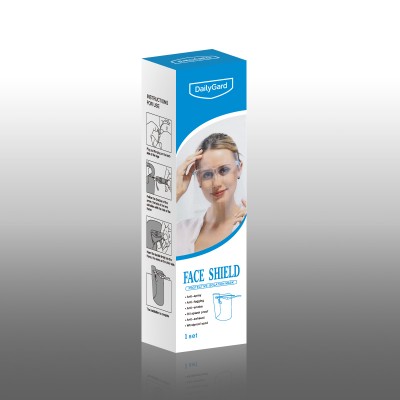 In stock transparent face shields with frame