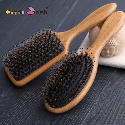 Paddle Boar bristle Hair brush for Straight Hair Wooden hair brush