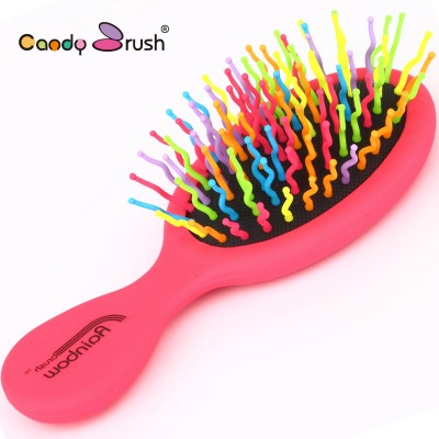 Mini Rainbow Volume Styling Tools Women Hairbrush Hair Massage Comb