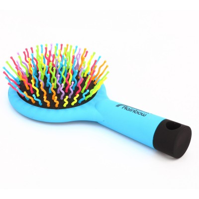 Professional Curved Bristles Scalp Massage Hair Brush with Mirror