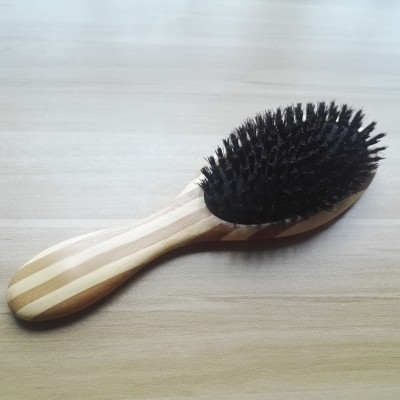 Oval Boar Bristle Hair Brush Wooden Hair Styling Tool