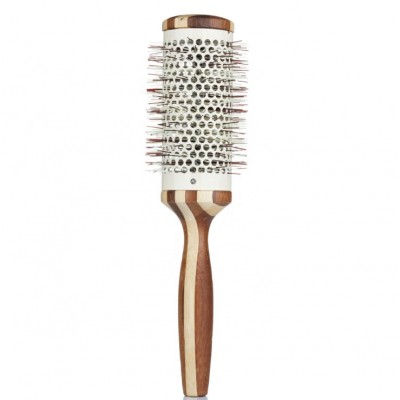 Professional round  barrel ani-static wooden hair brush