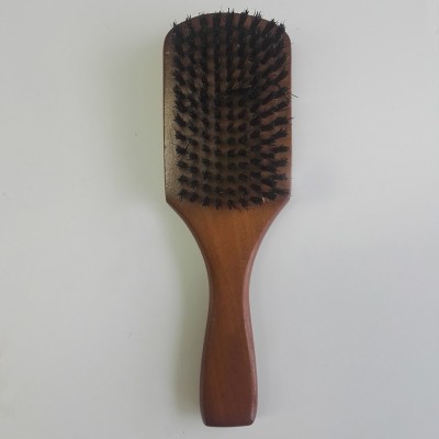 Birch Wood Paddle Hair Brush Boar Bristle Hair Care Brush for Fine Hair