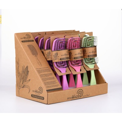 CANDY BRUSH new design MZ-005-D mould 100% maize biodegradable hair brush  detangling hair brush